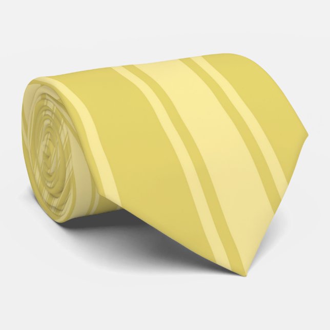 Cravate Arylide jaune Couleur Bande Motif funky (Roulé)