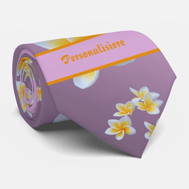 Cravate asiatique, jaune, blanc, floraison, brillant, or,  (Roulé)