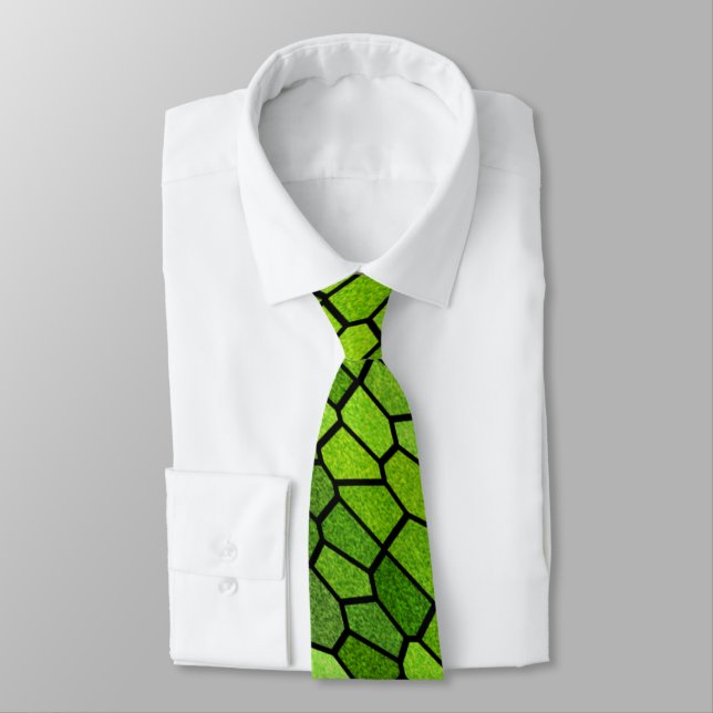 Cravate Aspect verre taillé vert (Attaché)