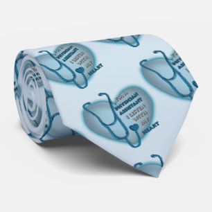 Cravate Assistant de médecin Blue Heart