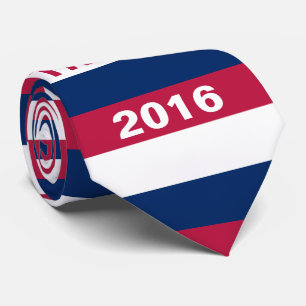 Cravate Atout blanc et bleu rouge 2016