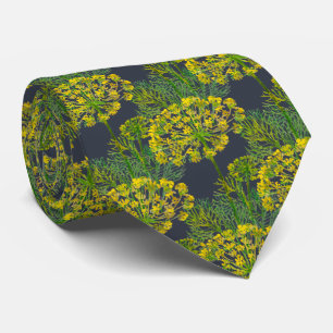 Cravate Attache en eau-forte de fleur d'aneth – Illustrati