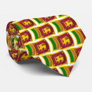 Cravate au drapeau du Sri Lanka