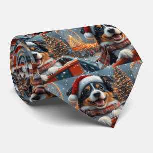 Cravate Australie Berger Dog Roller Dessous de verre Noël