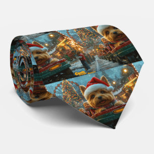 Cravate Australie Terrier Dog Roller Dessous de verre Noël