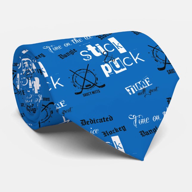 Cravate Autocollant et entraîneur de hockey à temps de cha (Roulé)