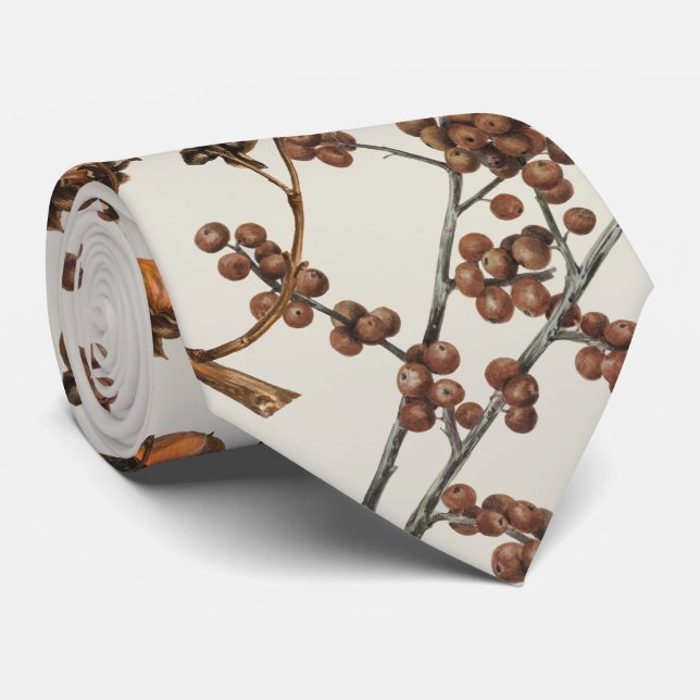 Cravate Automne Automne Aquarelle Feuilles de feuillage (Roulé)