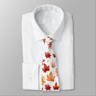 Cravate Automne Feuilles Terracotta Brown Boho Mariage