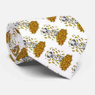 Cravate Automne laisse Dalmatie (noir 1) Chien Jouer migno