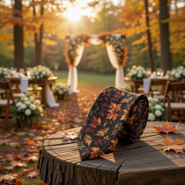 Cravate Autumn Heritage Leaves Luxury Fall (Créateur téléchargé)