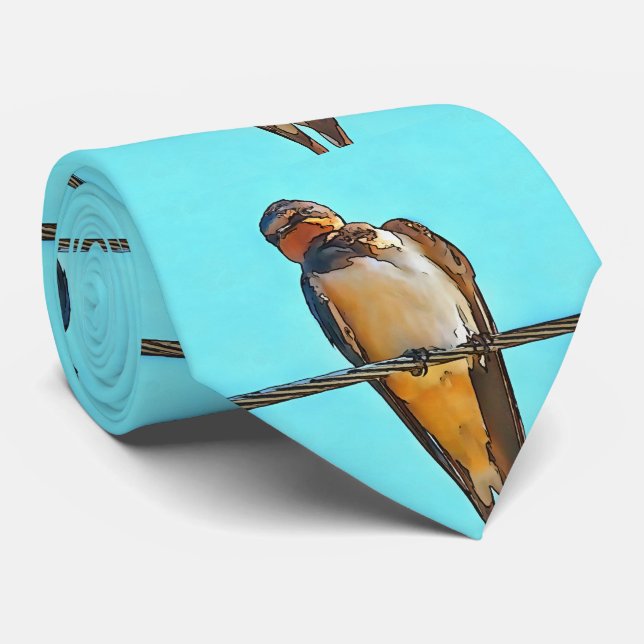 Cravate Avaler Sur Un Fil Black Outline Art (Roulé)