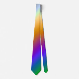 Cravate Avec Diagonale Multicolor Teintes Gradatio