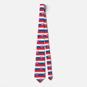 Cravate avec Drapeau de Slovaquie