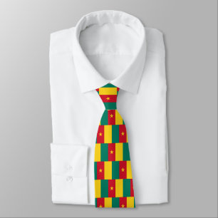 Cravate avec Drapeau du Cameroun
