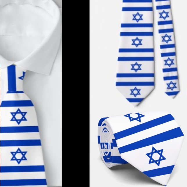 Cravate avec drapeau israélien juif (Créateur téléchargé)