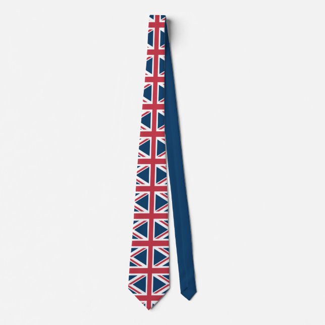 Cravate avec le drapeau britannique Union Jack (Devant)
