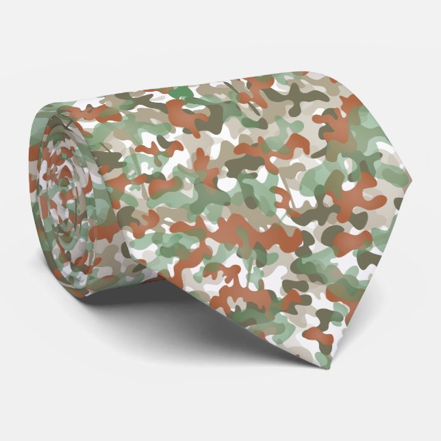 Cravate avec motif de camouflage dans les tons de  (Roulé)