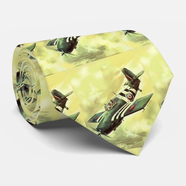 Cravate Avion vintage (Roulé)