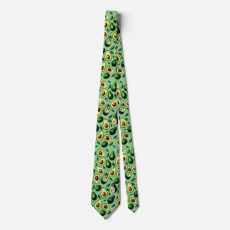 Cravate Avocado Motif vert jaune coloré