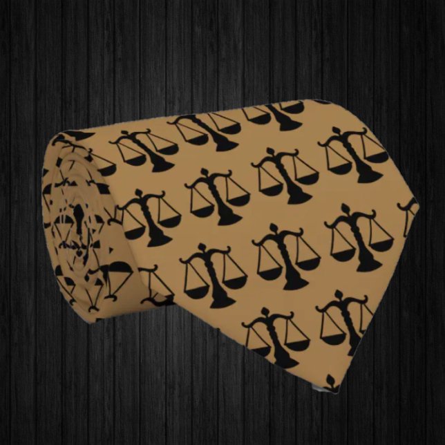 Cravate Avocat à la loi Balance d'or de la justice (Créateur téléchargé)