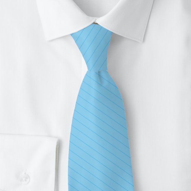 Cravate Baby Blue Pinstripe (Créateur téléchargé)