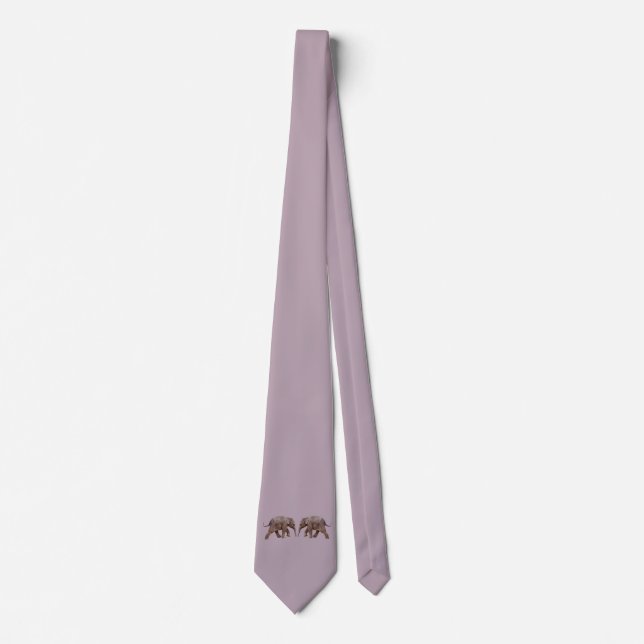 Cravate Baby Elephant Tie Double Sided (Dusty Pink) (Devant)