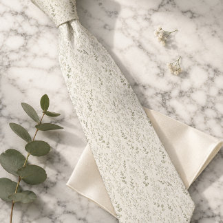 Cravate Baby's Breath & Eucalyptus Floral