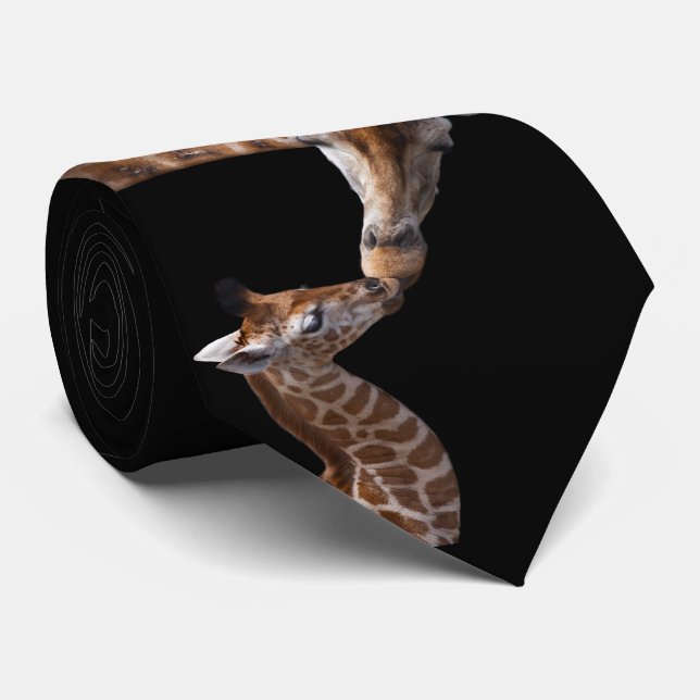 Cravate Baisers de girafe à égalité (Roulé)