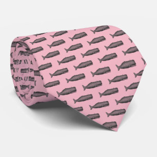 Cravate Baleine stylisée du XIXe siècle de style vintage #