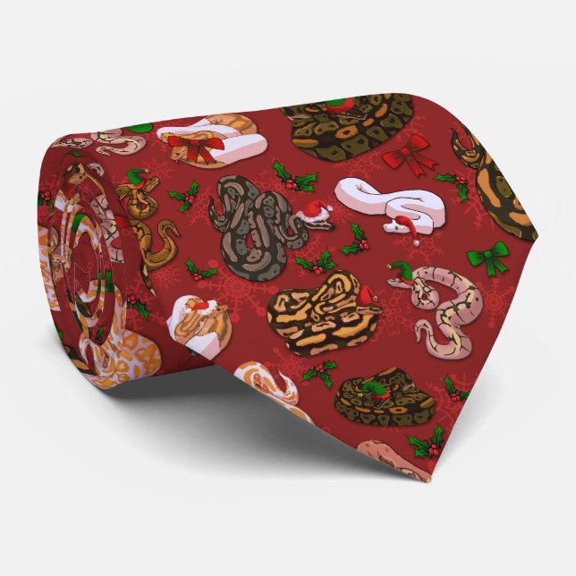 Cravate Ball Python Morph Rouge (Roulé)