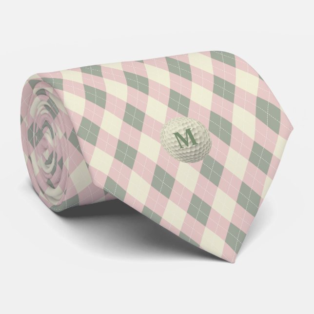 Cravate Balle de golf Monogram Jacquard rétros (Roulé)