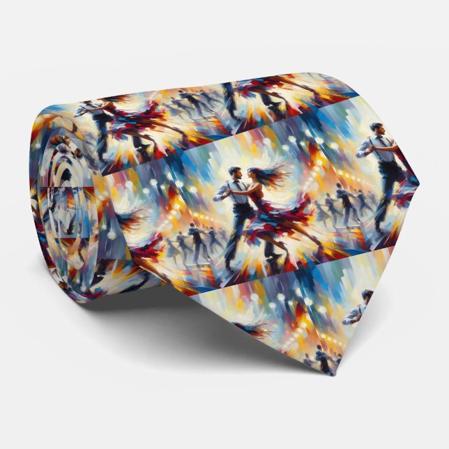 Cravate Ballroom Dancing Couples Danse Musique Band (Roulé)