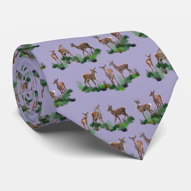 Cravate Bambi Meadow Tie (Lilas) (Roulé)