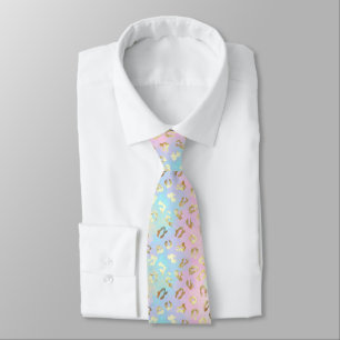 Cravate Bandana à motif léopard couleurs pastel