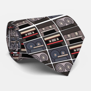 Cravate Bande Cassette Rétro