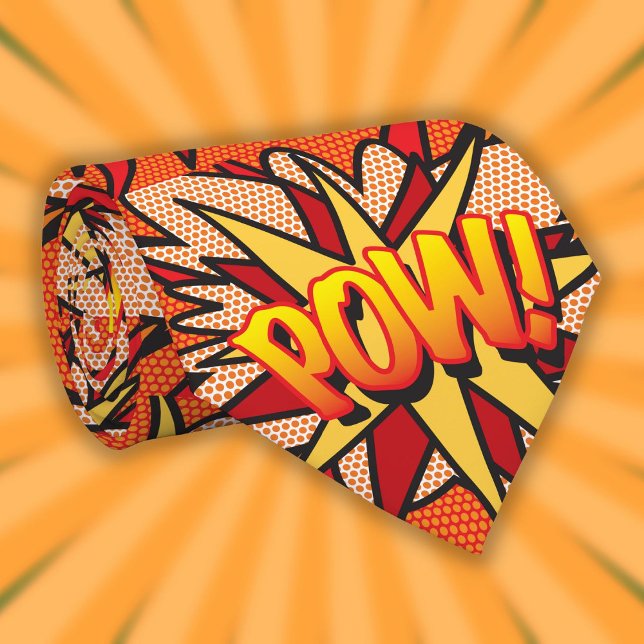 Cravate Bande dessinée Pop Art POW Super-héros (Comic Book Pop Art POW Superhero Tie)