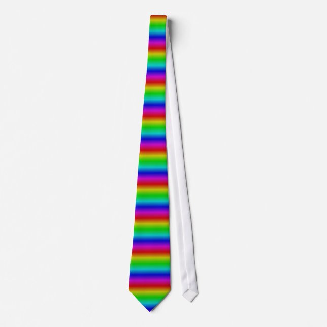 Cravate Bandes arc-en-ciel - Motif (Devant)