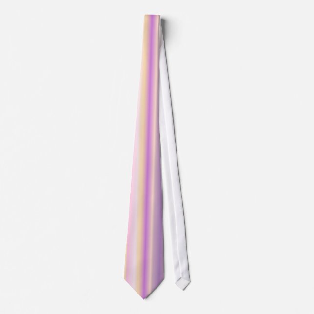 Cravate Bandes arc-en-ciel Pastel - Motif (Devant)