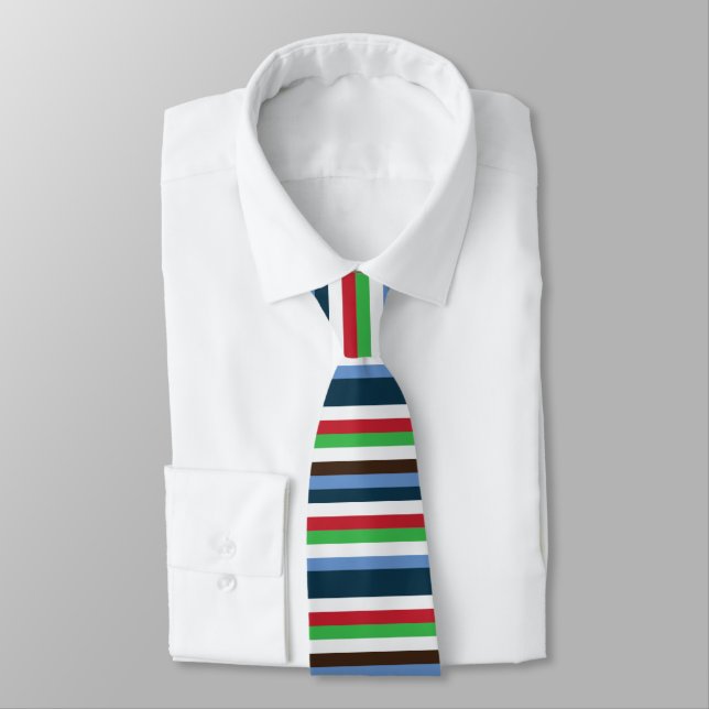 Cravate Bandes colorées (Attaché)