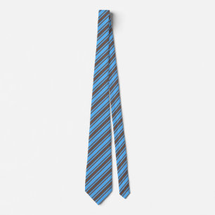 Cravate Bandes de bonbons Brown et bleues