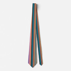 Cravate bandes de couleur pastel coloré