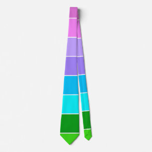 Cravate Bandes de couleurs de sirène
