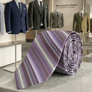 Cravate Bandes diagonales inspirées de la mode violette co
