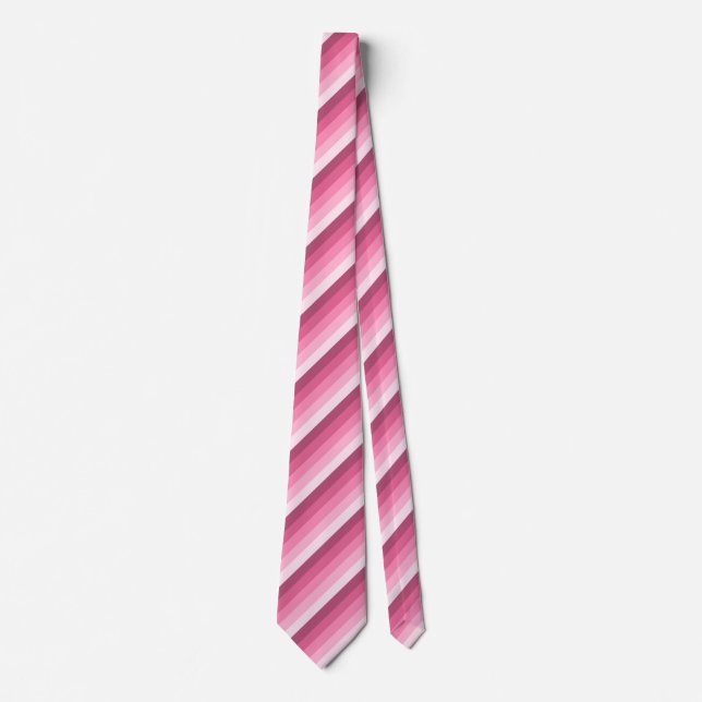 Cravate Bandes d'ombre rose (Devant)
