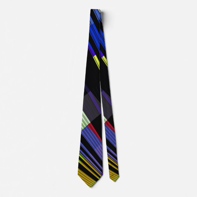 Cravate Bandes multicolores Iridescendantes (Devant)