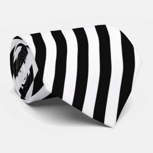 Cravate Bandes noires et blanches