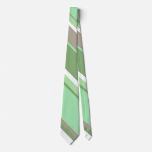 Cravate Bandes vert pâle