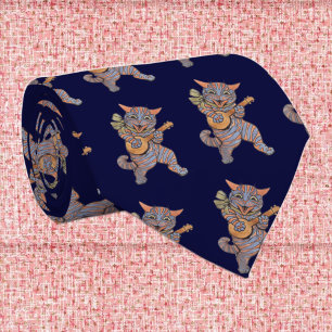 Cravate Banjo Jouer au chat