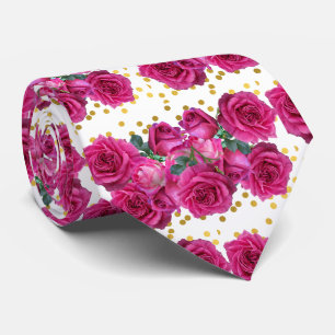 Cravate bannière de roses