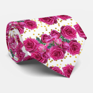 Cravate bannière de roses